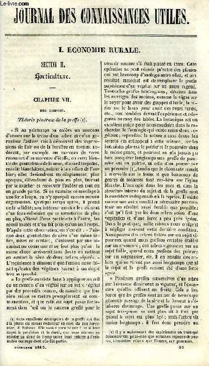 JOURNAL DES CONNAISSANCES UTILES, N 12, DEC. 1840