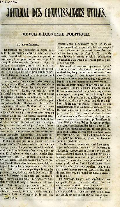 JOURNAL DES CONNAISSANCES UTILES, N 3, MARS 1841