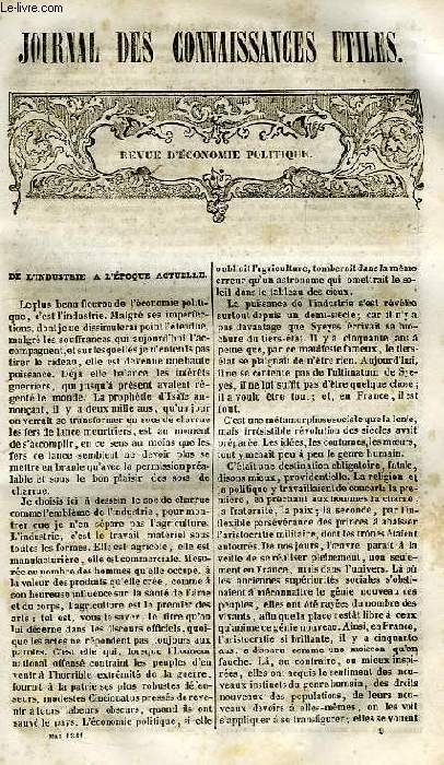 JOURNAL DES CONNAISSANCES UTILES, N 5, MAI 1841