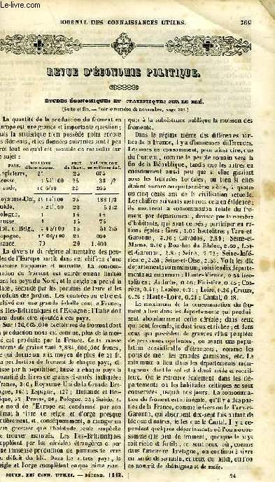 JOURNAL DES CONNAISSANCES UTILES, N 12, DEC. 1843