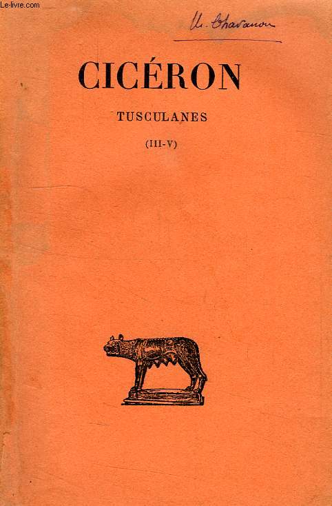 TUSCULANES, TOME II (III-V)