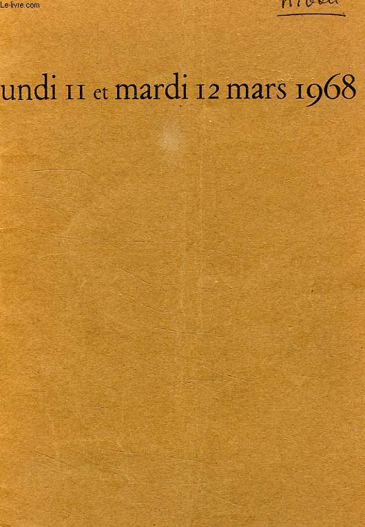 OBJETS D'ART D'EXTREME-ORIENT, HOTEL DROUOT, MARS 1968