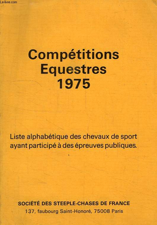 COMPETITIONS EQUESTRES 1975