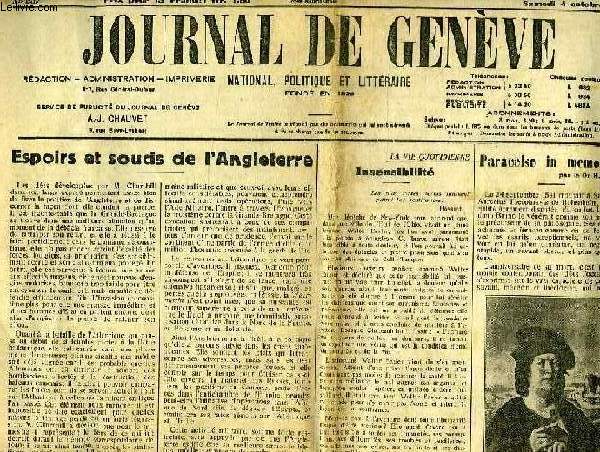 JOURNAL DE GENEVE, N 237, 4 OCT. 1941