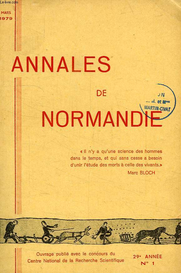 ANNALES DE NORMANDIE, 29e ANNEE, N 1, MARS 1979