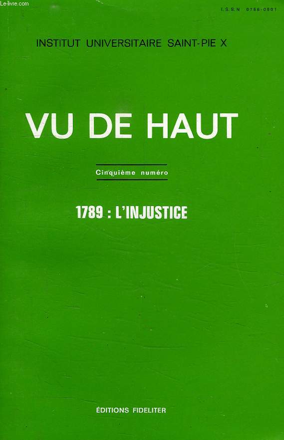 VU DE HAUT, N 5, 1789: L'INJUSTICE