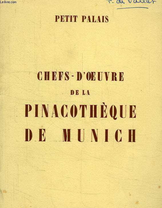 CHEFS-D'OEUVRE DE LA PINACOTHEQUE DE MUNICH