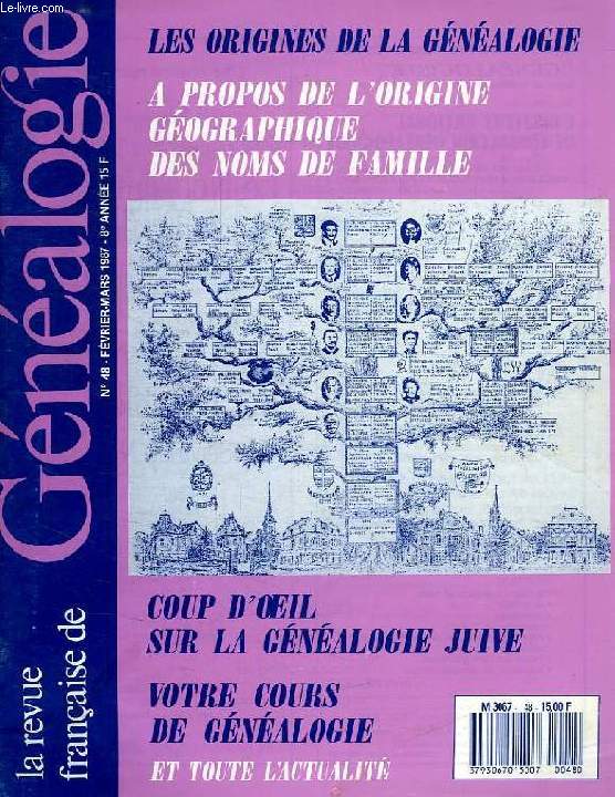 LA REVUE FRANCAISE DE GENEALOGIE, N 48, FEV.-MARS 1987