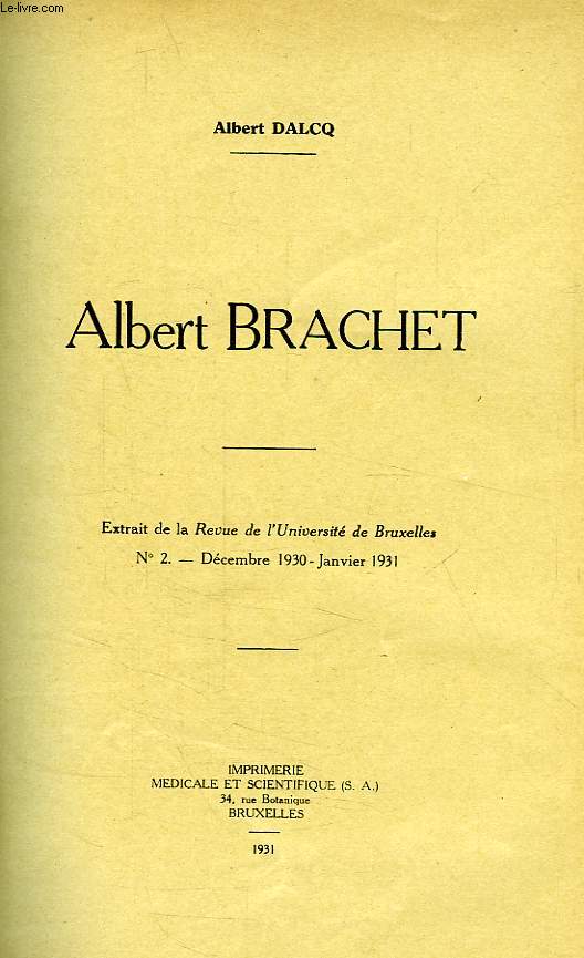 ALBERT BRACHET