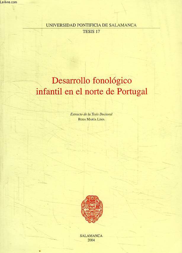 DESARROLLO FONOLOGICO INFANTIL EN EL NORTE DE PORTUGAL