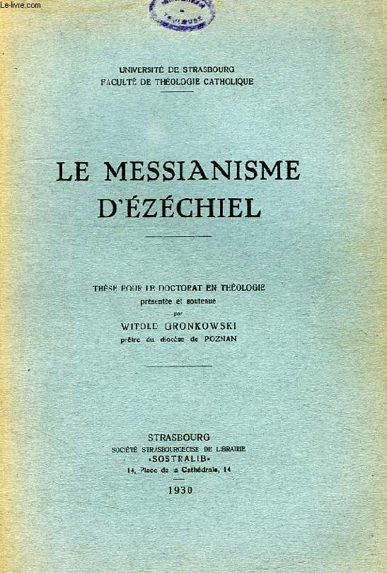 LE MESSIANISME D'EZECHIEL