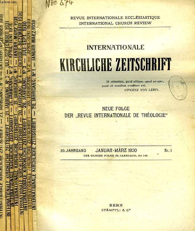 INTERNATIONALE KIRCHLICHE ZEITSCHRIFT, 43 ANNEES (1930-1972)
