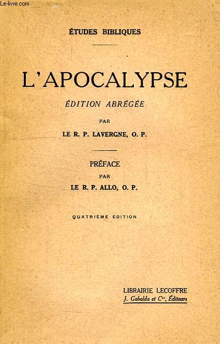 L'APOCALYPSE, EDITION ABREGEE