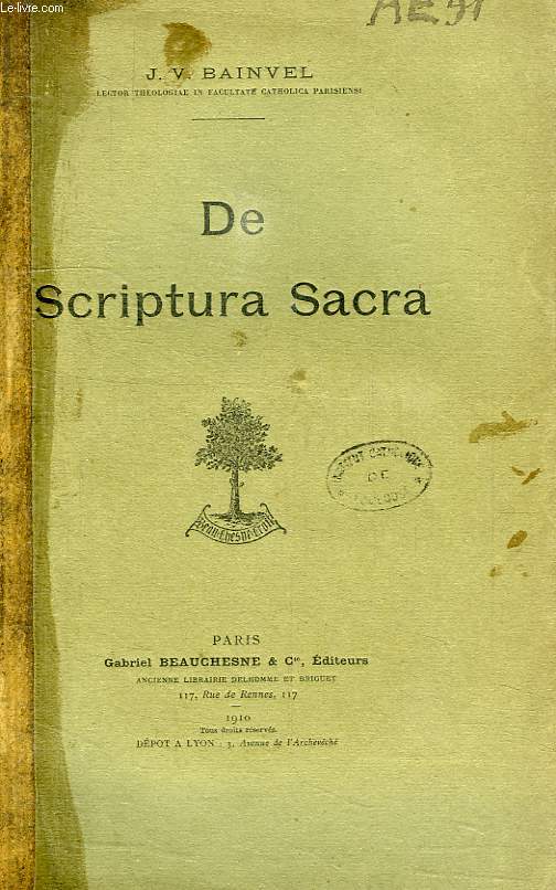 DE SCRIPTURA SACRA