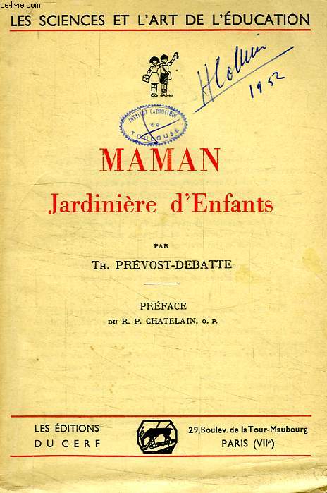 MAMAN JARDINIERE D'ENFANTS