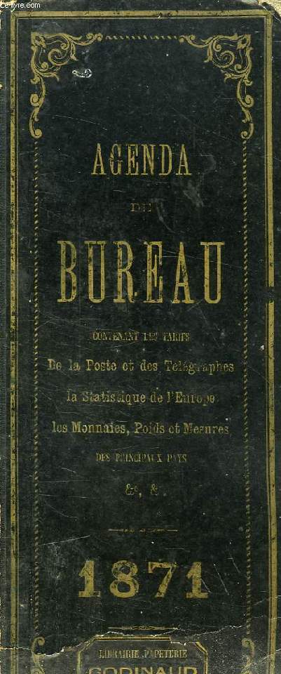 AGENDA DE BUREAU POUR 1871