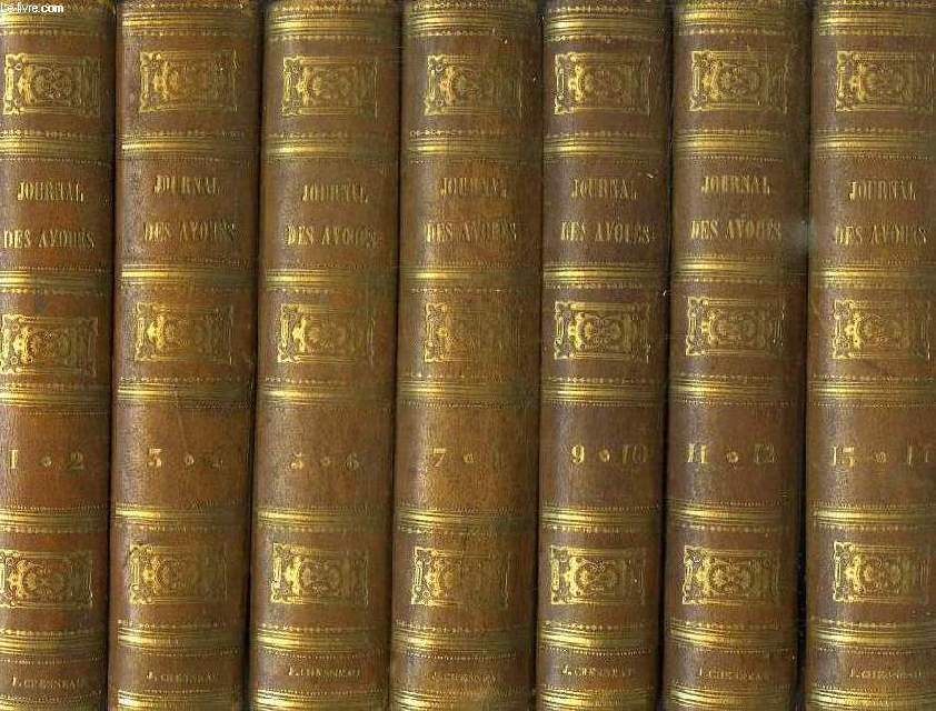 JOURNAL DES AVOUES, 33 VOLUMES, 1825-1840 (INCOMPLET)