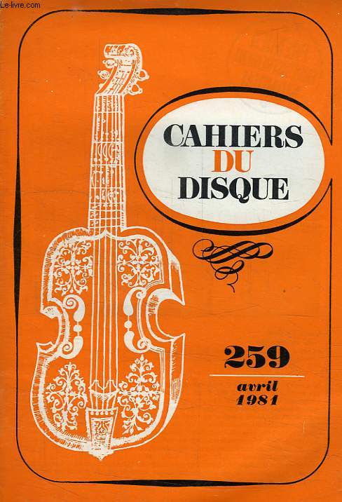 CAHIERS DU DISQUE, 259, AVRIL 1981
