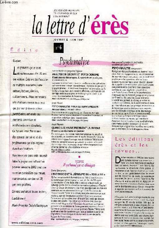 LA LETTRE D'ERES, N 6, JAN.-JUIN 2002