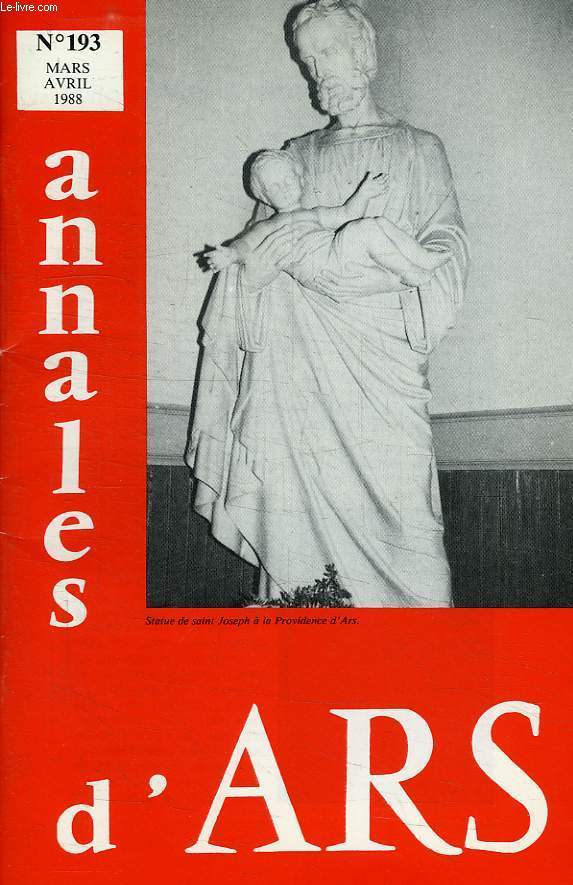 ANNALES D'ARS, N 193, MARS-AVRIL 1988