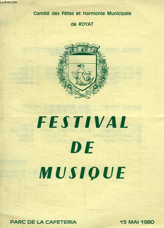 FESTIVAL DE MUSIQUE, ROYAT, MAI 1980
