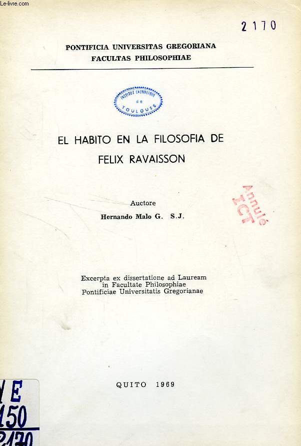 EL HABITO EN LA FILOSOFIA DE FELIX RAVAISSON