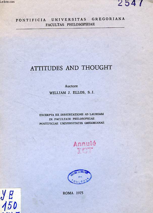 ATTITUDE AND THOUGHT