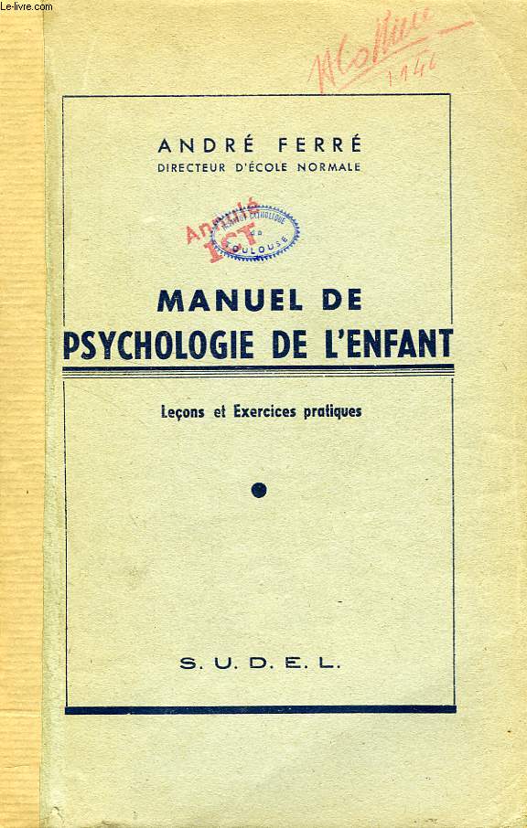 MANUEL DE PSYCHOLOGIE DE L'ENFANT