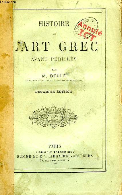 HISTOIRE DE L'ART GREC AVANT PERICLES