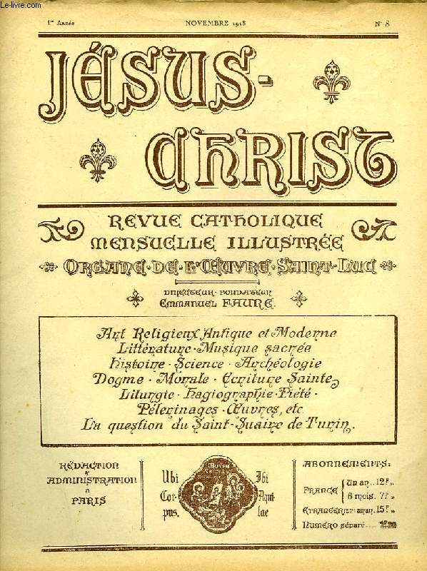 JESUS-CHRIST, 1re ANNEE, N 8, NOV. 1918