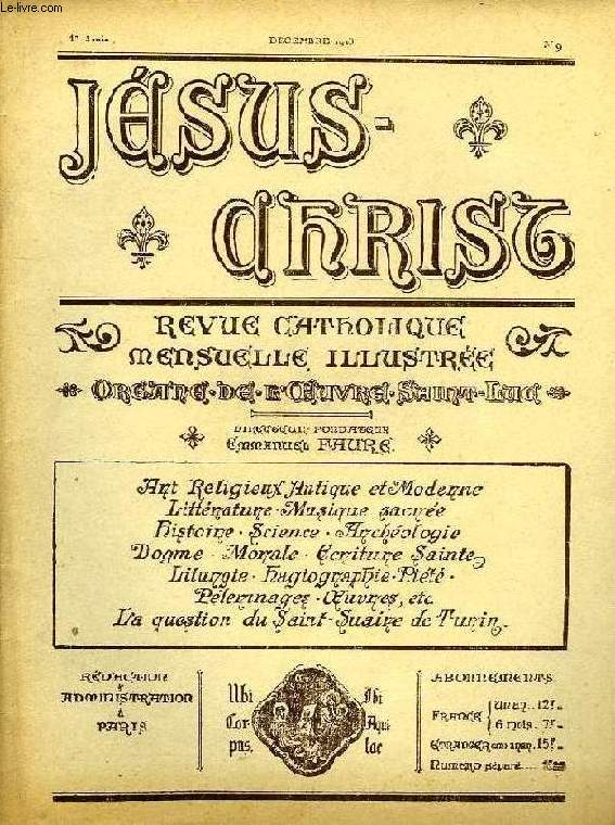 JESUS-CHRIST, 1re ANNEE, N 9, DEC. 1918