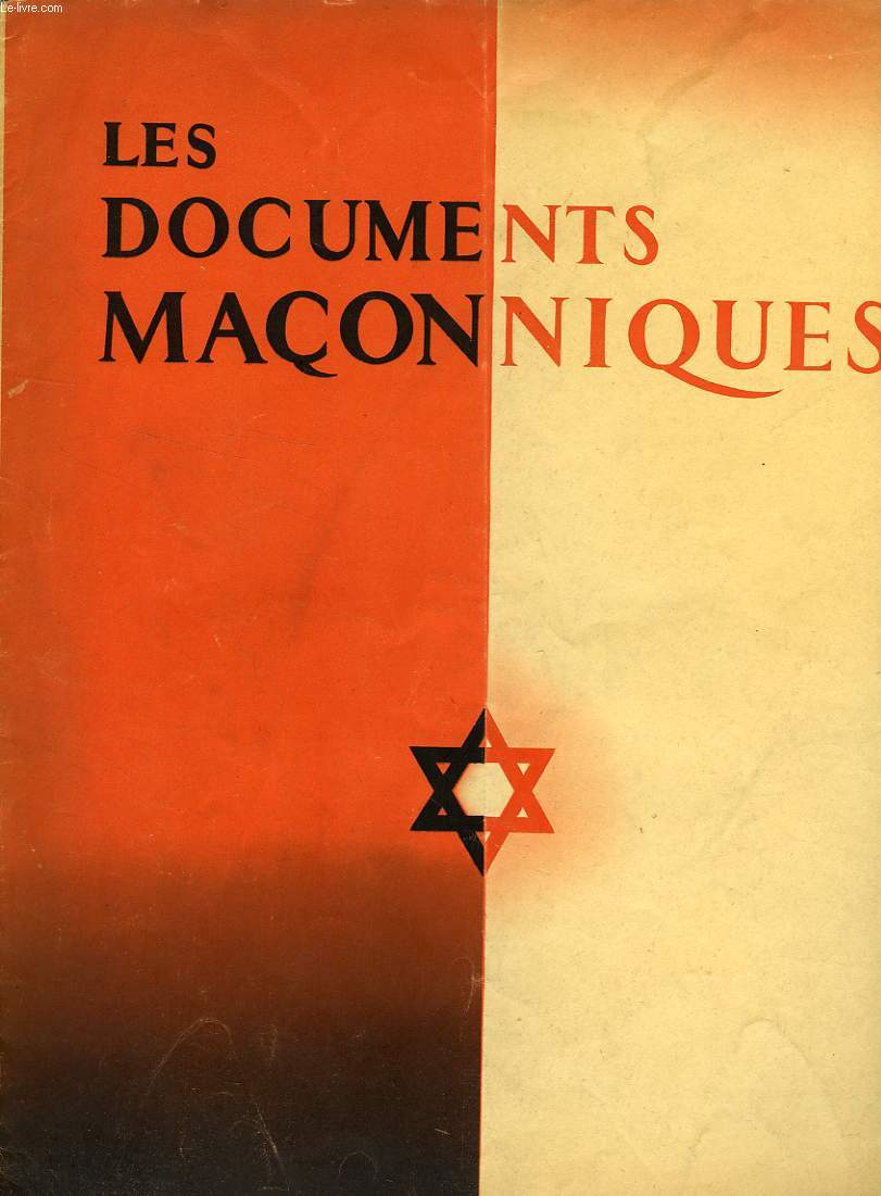 LES DOCUMENTS MACONNIQUES, N 1, OCT. 1941