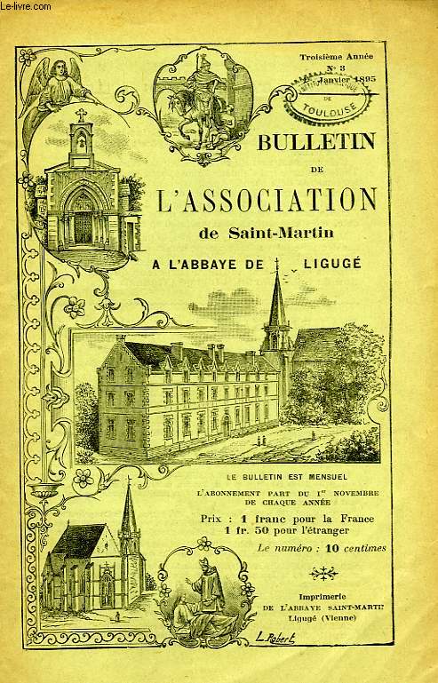 BULLETIN DE L'ASSOCIATION DE SAINT-MARTIN A LIGUGE, 3e ANNEE, N 3, 1er JAN. 1895