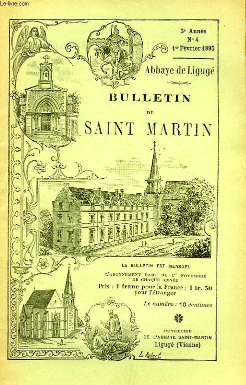 BULLETIN DE L'ASSOCIATION DE SAINT-MARTIN A LIGUGE, 3e ANNEE, N 4, 1er FEV. 1895