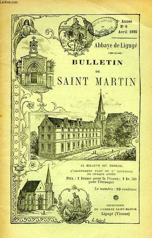 BULLETIN DE L'ASSOCIATION DE SAINT-MARTIN A LIGUGE, 3e ANNEE, N 6, 1er AVRIL 1895