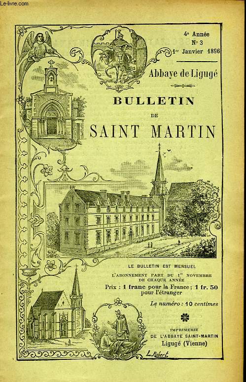 BULLETIN DE L'ASSOCIATION DE SAINT-MARTIN A LIGUGE, 4e ANNEE, N 3, 1er JAN. 1896