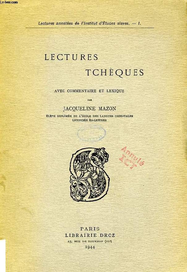 LECTURES TCHEQUES