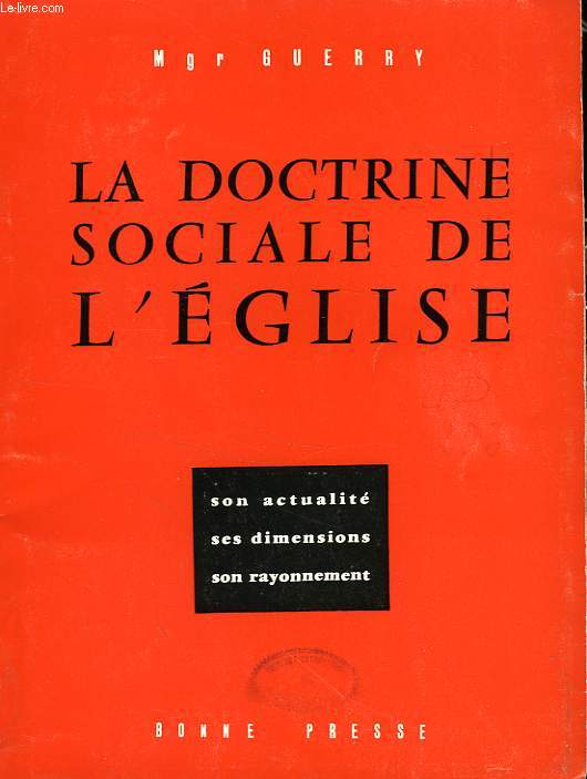 LA DOCTRINE SOCIALE DE L'EGLISE