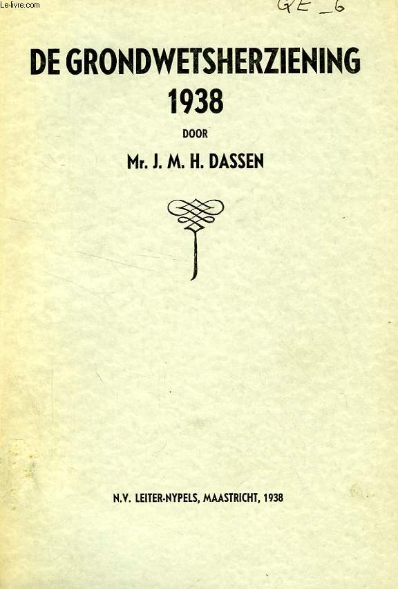 DE GRONDWETSHERZIENING 1938