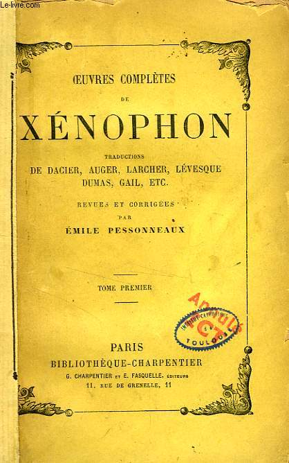 OEUVRS COMPLETES DE XENOPHON, TOME I