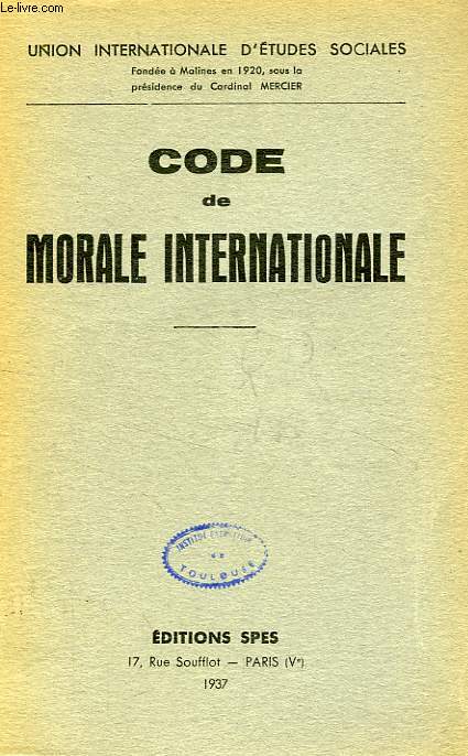 CODE DE MORALE INTERNATIONALE