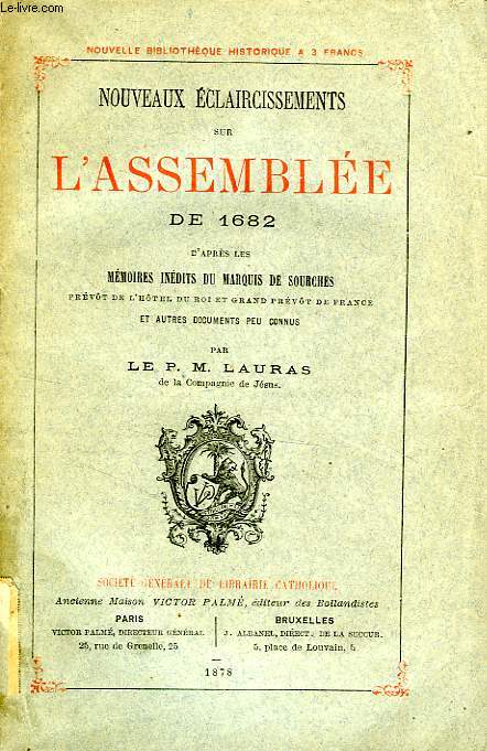 NOUVEAUX ECLAIRCISSEMENTS SUR L'ASSEMBLEE DE 1682