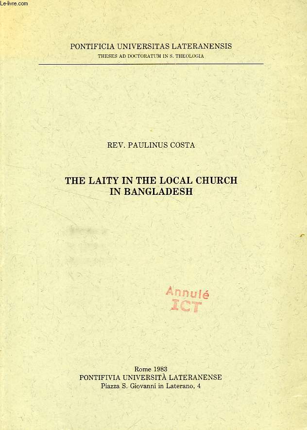 THE LAITY IN THE LOCAL CHURCH IN BANGLADESH