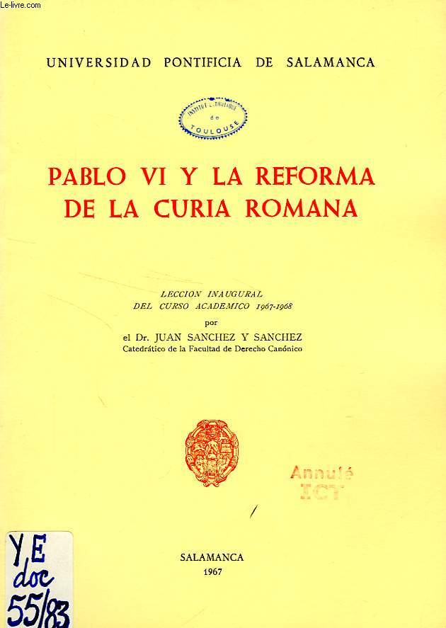 PABLO VI Y LA REFORMA DE LA CURIA ROMANA