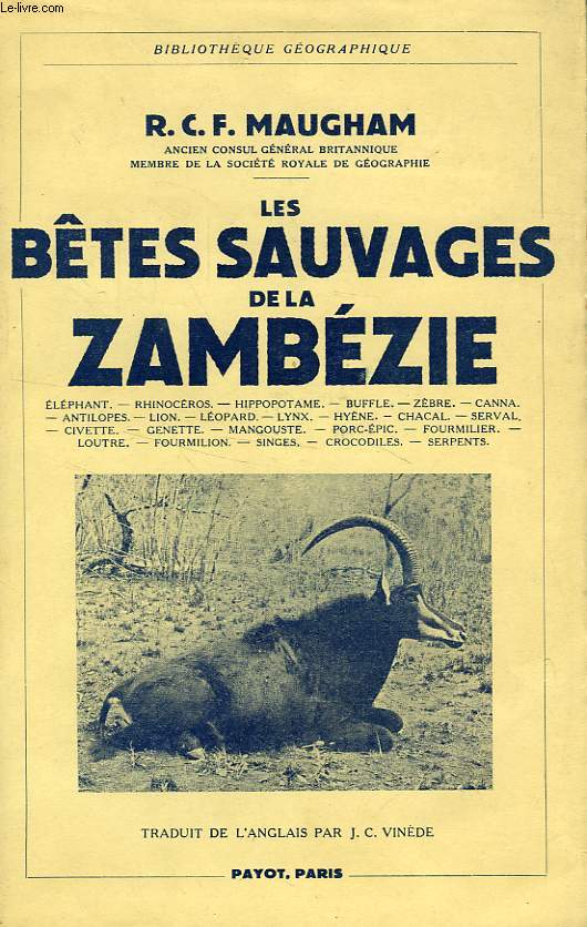 LES BETES SAUVAGES DE LA ZAMBEZIE