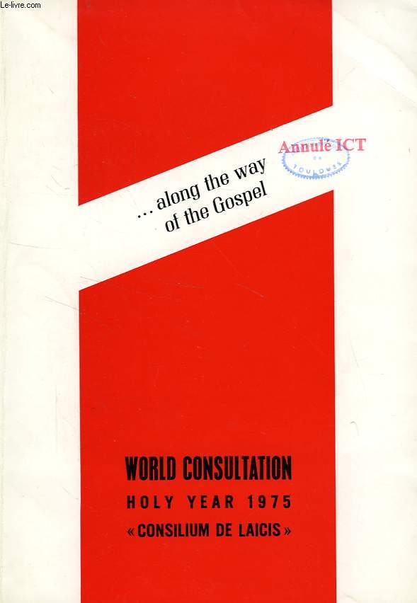 WORLD CONSULTATION HOLY YEAR 1975, 'CONSILIUM DE LAICIS'
