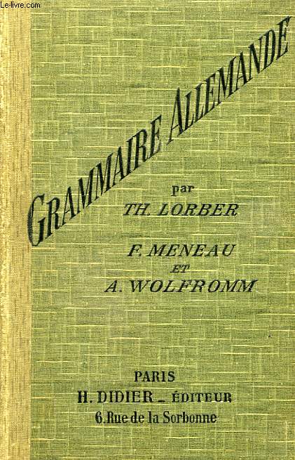 GRAMMAIRE ALLEMANDE