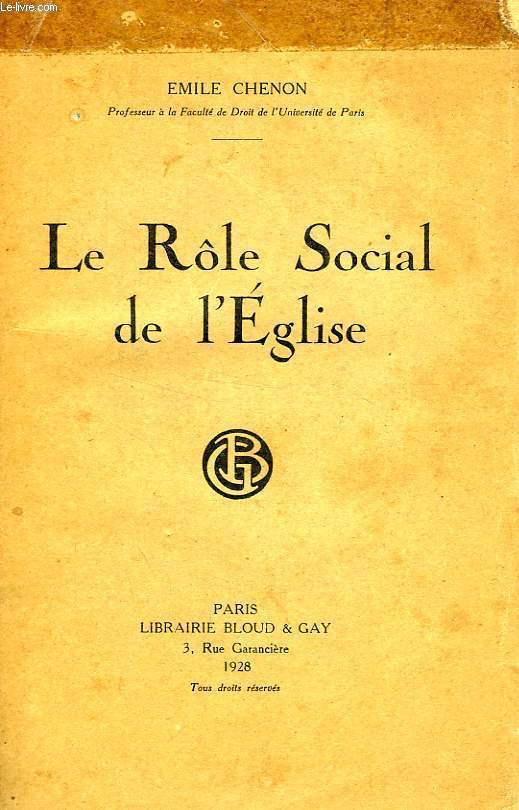 LE ROLE SOCIAL DE L'EGLISE