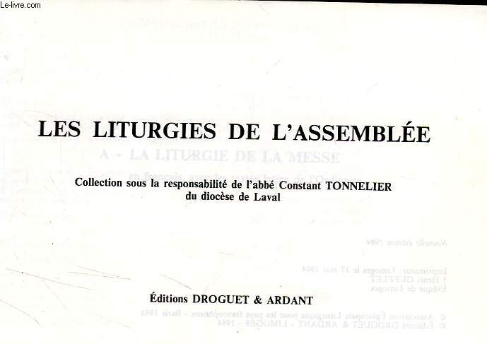 LES LITURGIES DE L'ASSEMBLEE