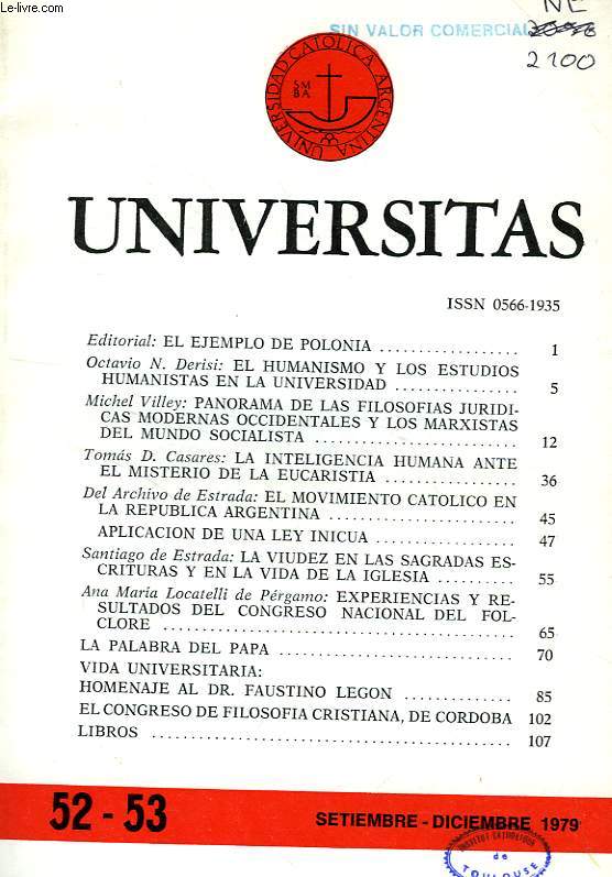 UNIVERSITAS, N 52-53, SET.-DIC. 1979